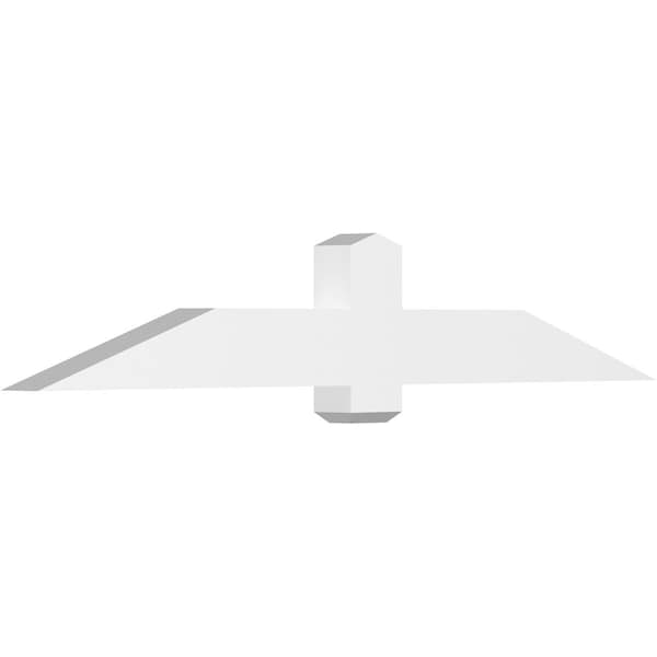 Ekena Millwork Eugene Architectural Grade PVC Gable Bracket, 72"W x 12"H x 4"D x 6"F, 4/12 Pitch GBP072X12X0406EUG00 - main